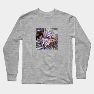 Purple leaves tropical mood Long Sleeve T-Shirt